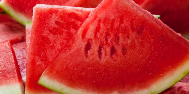 a juicy sliced watermelon