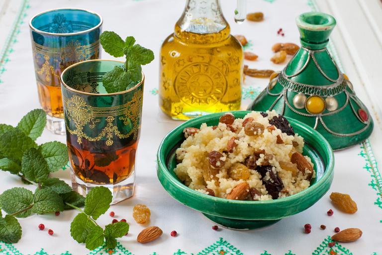 vegetarian North African stew served over couscous